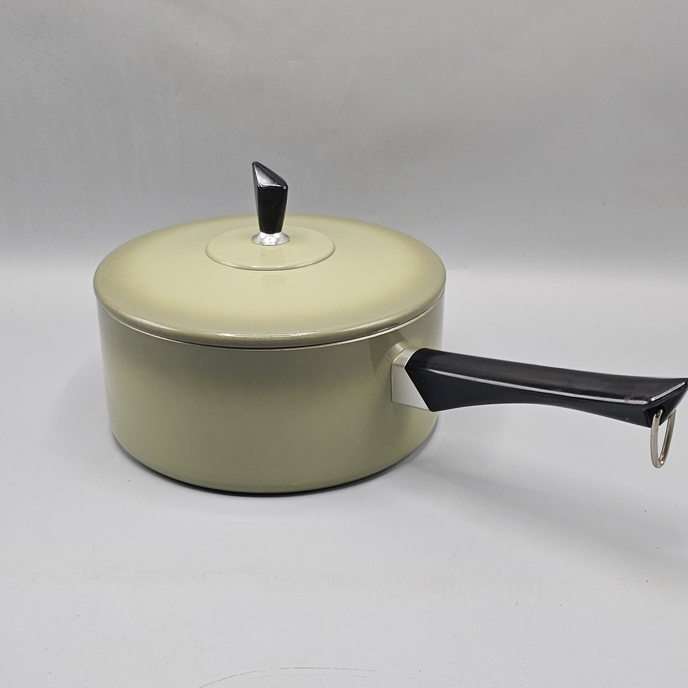 Vintage 50s Regal Ware Princess Mid Century Green Ombre 2 QT Sauce Pot